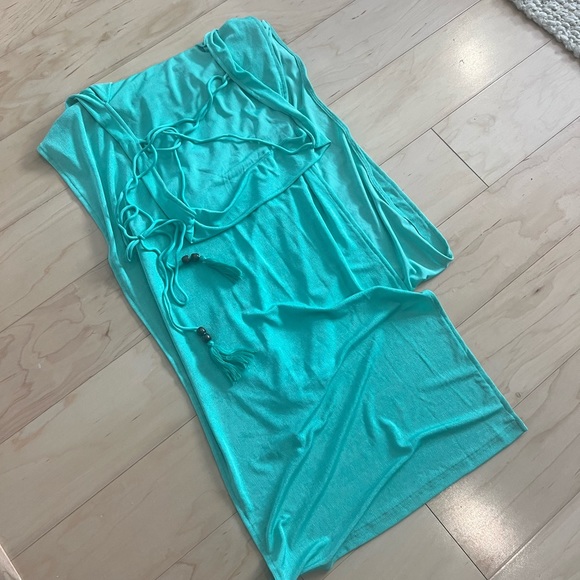 MINT slinky beach cover up / dress - Picture 4 of 5